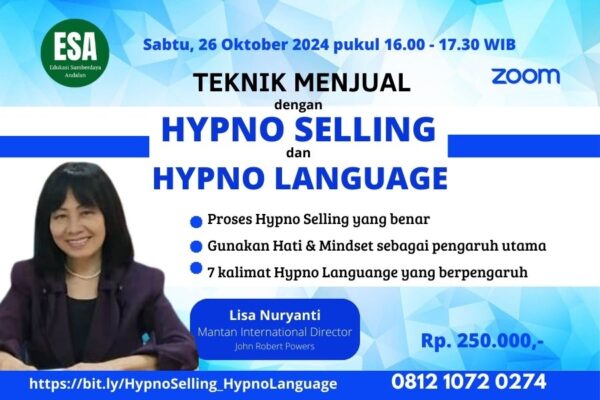 Teknik Menjual dengan Hypno Selling dan Hypno Language